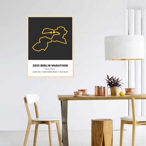 Minimalist 2025 Berlin Marathon Poster - Route Map 5