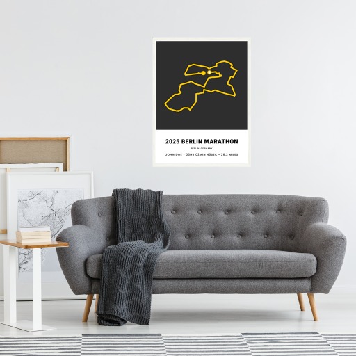 Minimalist 2025 Berlin Marathon Poster - Route Map 6