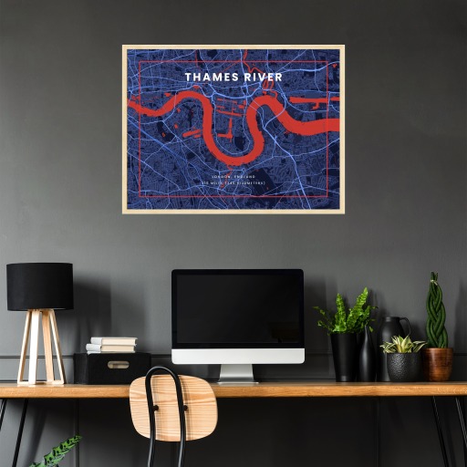 Thames River through London in High Energy Poster 3