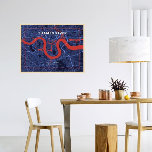 Thames River through London in High Energy Poster 4