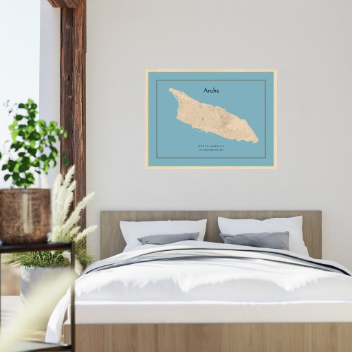 Island of Aruba Map Poster 5