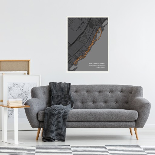 Saudi Arabian Grand Prix Poster - Track Map 5