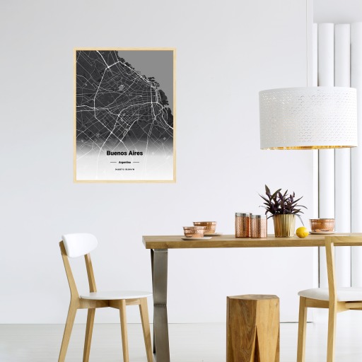 Buenos Aires in Dark Poster - Street Map 3