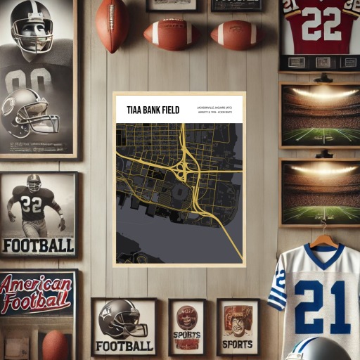 Jacksonville Jaguars Stadium Poster - Street Map 2