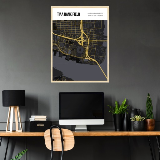 Jacksonville Jaguars Stadium Poster - Street Map 4