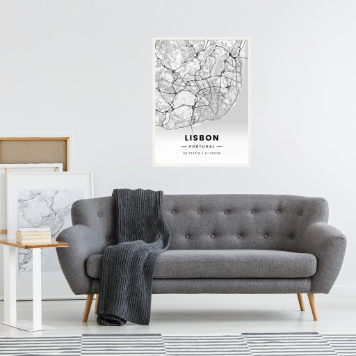 Lisbon in Light Poster - Street Map 5