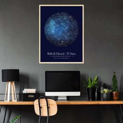 Our Silver Anniversary Poster in Starry - Celestial Map 3