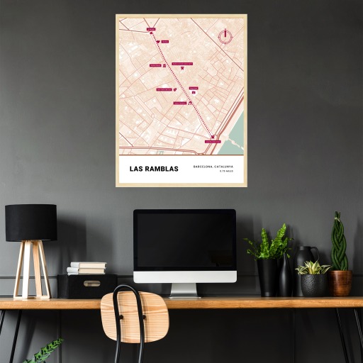 Las Ramblas Poster - Street Map 3