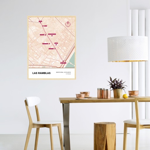 Las Ramblas Poster - Street Map 4