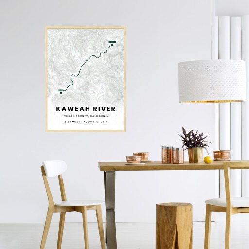 Our Rafting Trip to the Kaweah River Poster - Route Map 4