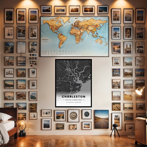 Charleston in Dark Poster - Street Map 2