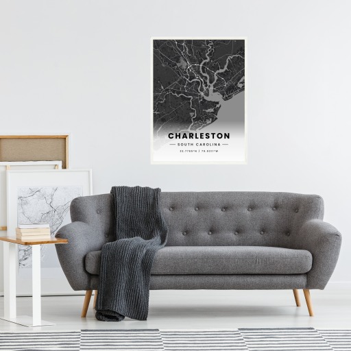 Charleston in Dark Poster - Street Map 5