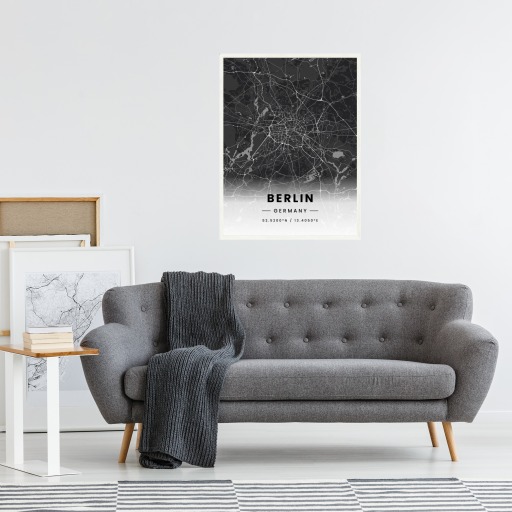 Berlin in Dark Poster - Street Map 5