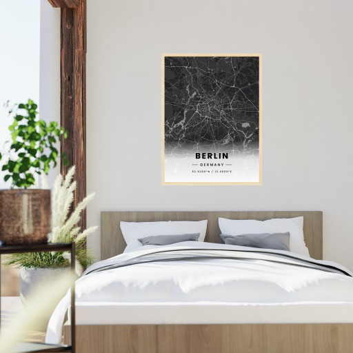 Berlin in Dark Poster - Street Map 6