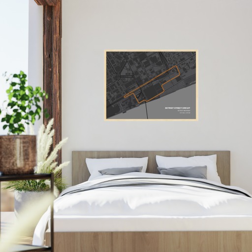 Detroit Street Circuit Poster - Track Map 5