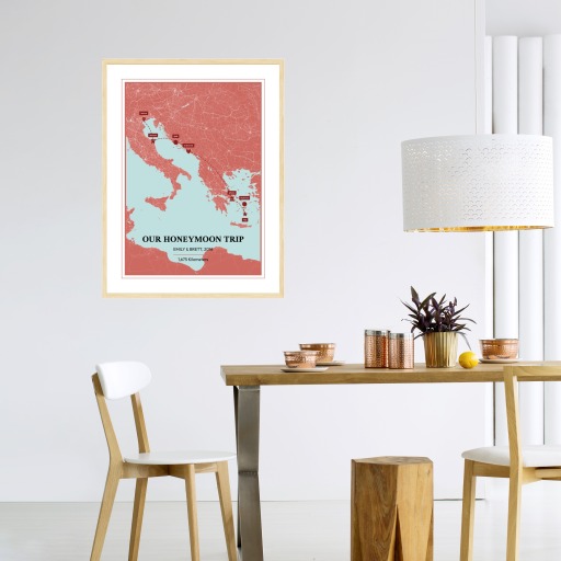 Our Honey Moon Trip Poster - Street Map 4