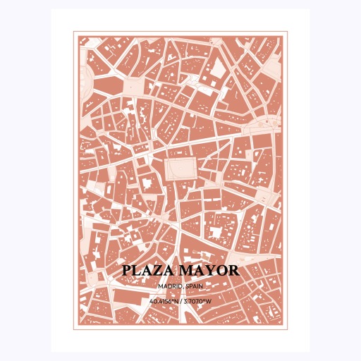 Plaza Mayor Poster - Street Map 1