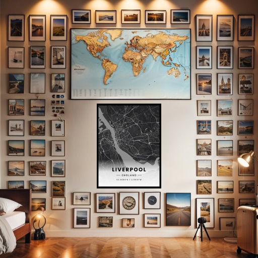 Liverpool in Dark Poster - Street Map 2