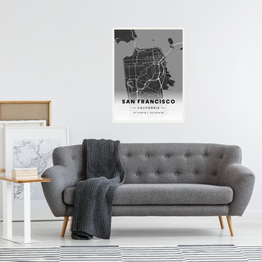 San Francisco in Dark Poster - Street Map 5