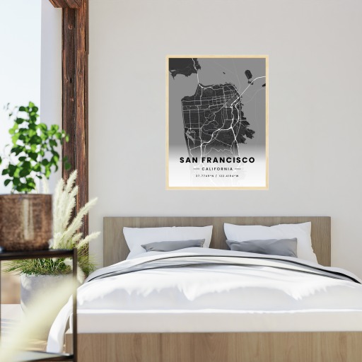 San Francisco in Dark Poster - Street Map 6