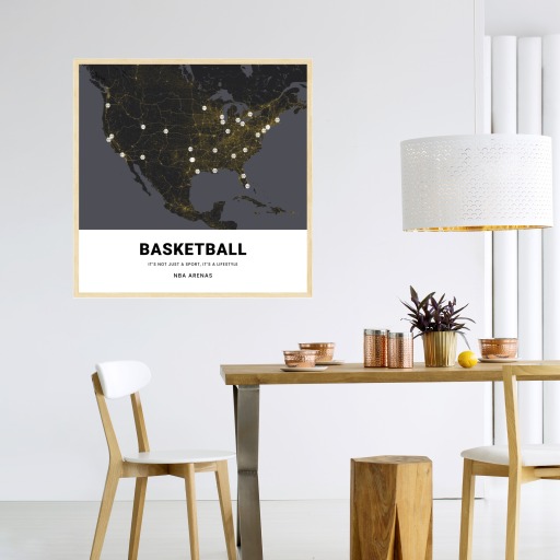 NBA Arenas Poster - Street Map 4