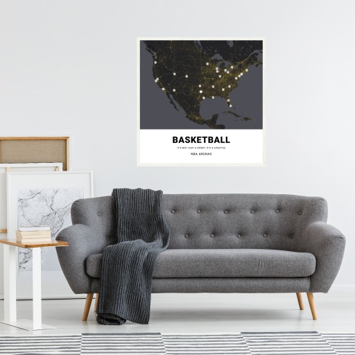 NBA Arenas Poster - Street Map 5