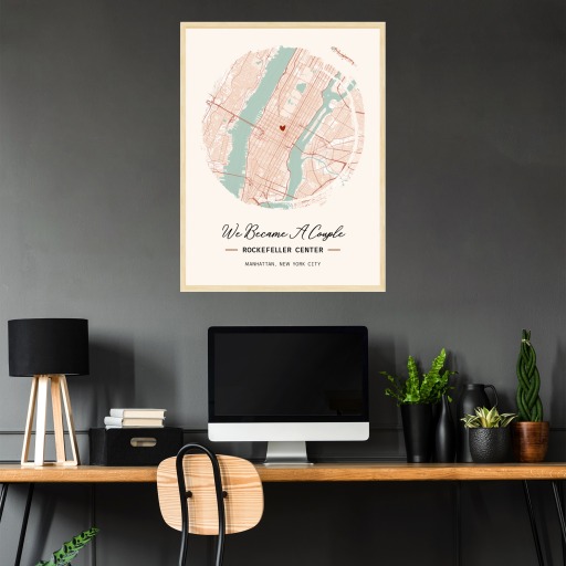 Where We Became a Couple Poster - Street Map 2