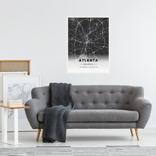 Atlanta in Dark Poster - Street Map 5