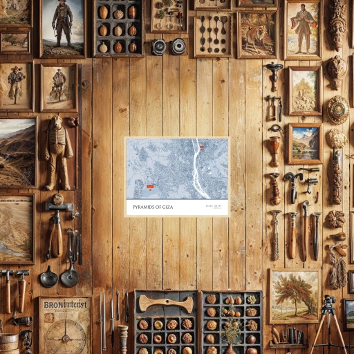 Pyramids of Giza Poster - Street Map 2