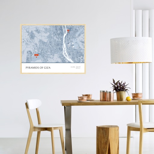 Pyramids of Giza Poster - Street Map 4