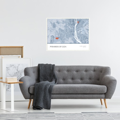 Pyramids of Giza Poster - Street Map 5