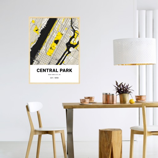 Central Park Poster - Street Map 3