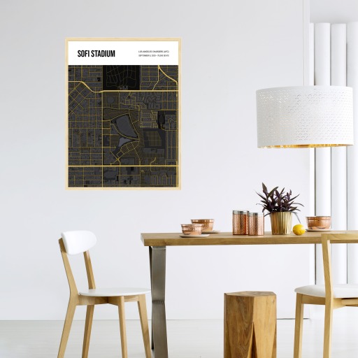 Los Angeles Chargers Stadium Poster - Street Map 5