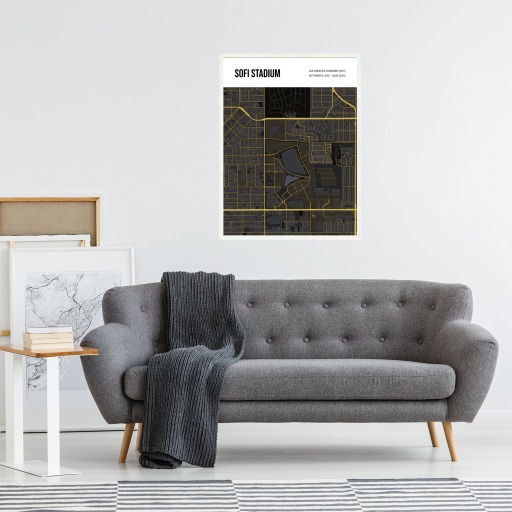 Los Angeles Chargers Stadium Poster - Street Map 6