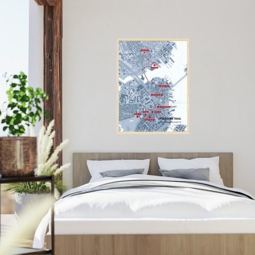 Boston Freedom Trail Map Poster - Route Map 6