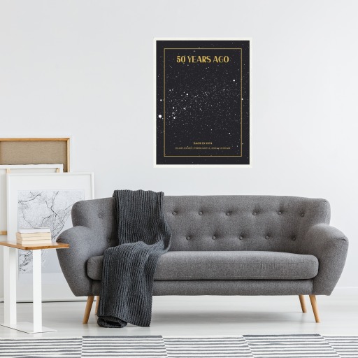 50th Birthday Poster - Celestial Map 5