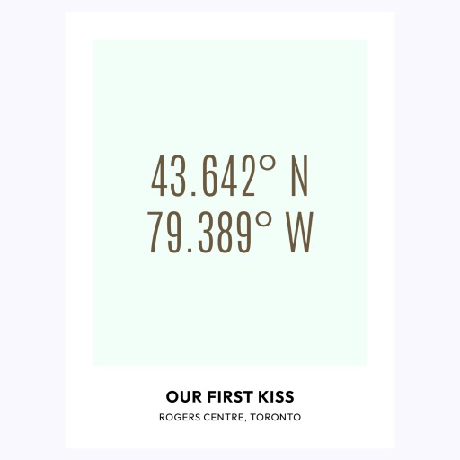 Where We Had Our First Kiss Poster - Coordinates 1