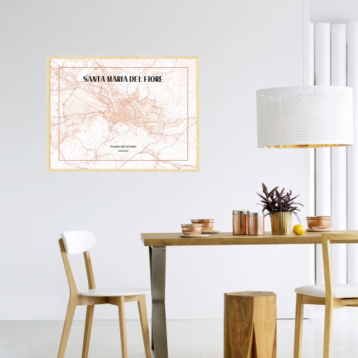 Santa Maria Del Fiore Poster - Street Map 3
