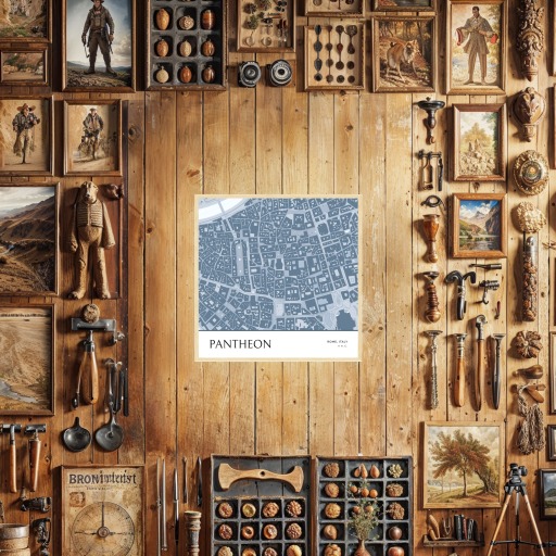 Pantheon Poster - Street Map 2