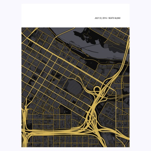 Minnesota Vikings Stadium Poster - Street Map 1