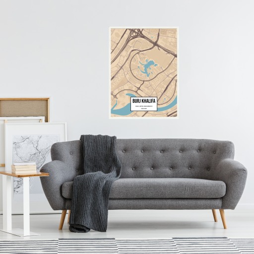 Burj Khalifa Poster - Street Map 4
