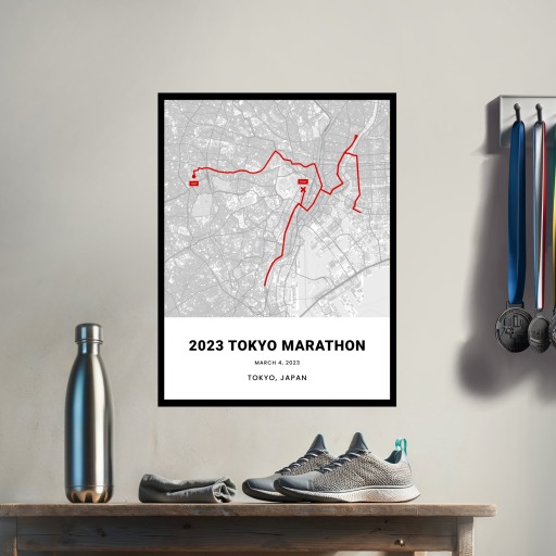 2023 Tokyo Marathon Poster - Route Map 3