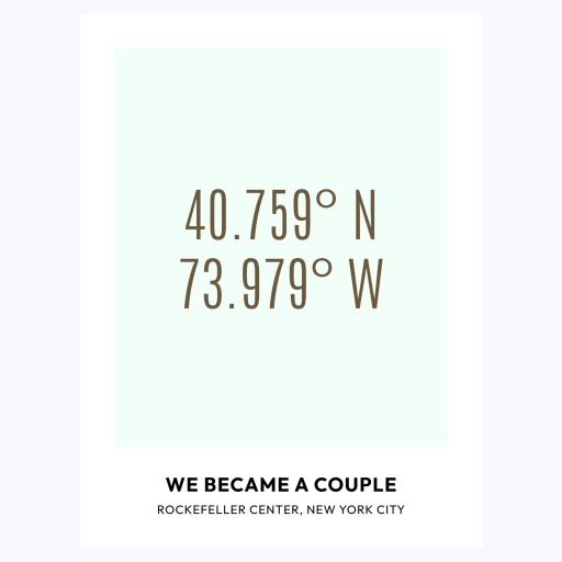 Where We Became a Couple Poster - Coordinates 1