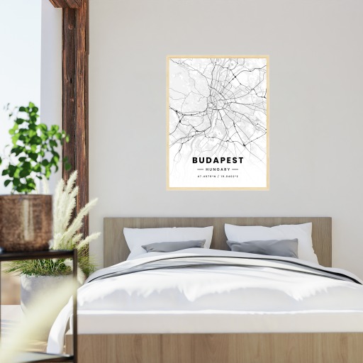 Budapest in Light Poster - Street Map 6