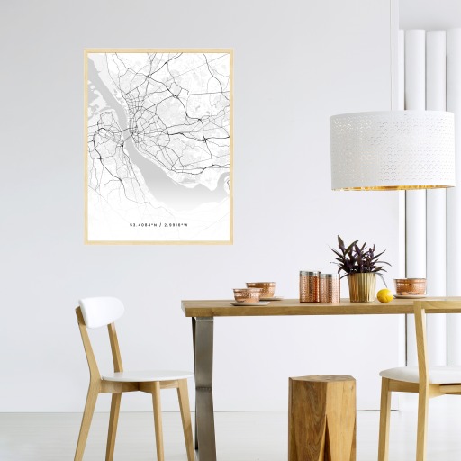 Liverpool in Light Poster - Street Map 4