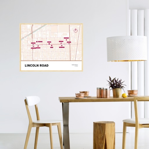 Lincoln Road Poster - Street Map 3