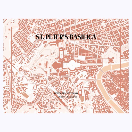 Basilica di San Pietro Poster - Street Map 1