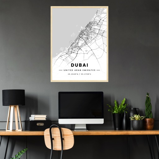 Dubai in Light Poster - Street Map 3