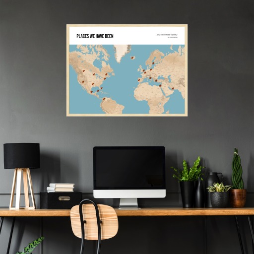 Places We Have Been Poster- Terrain Map 4