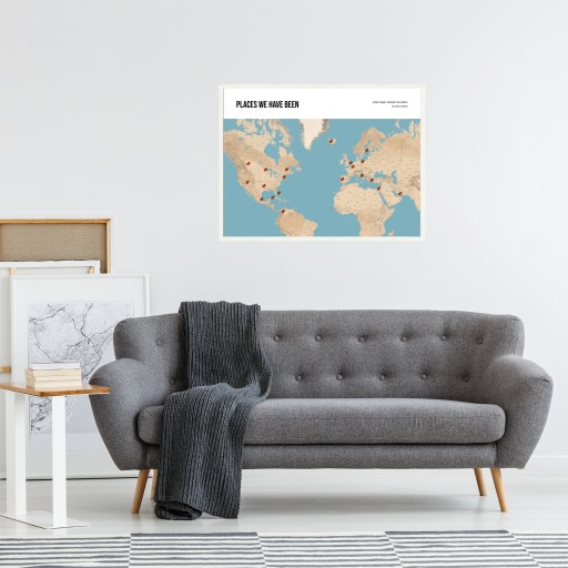 Places We Have Been Poster- Terrain Map 6